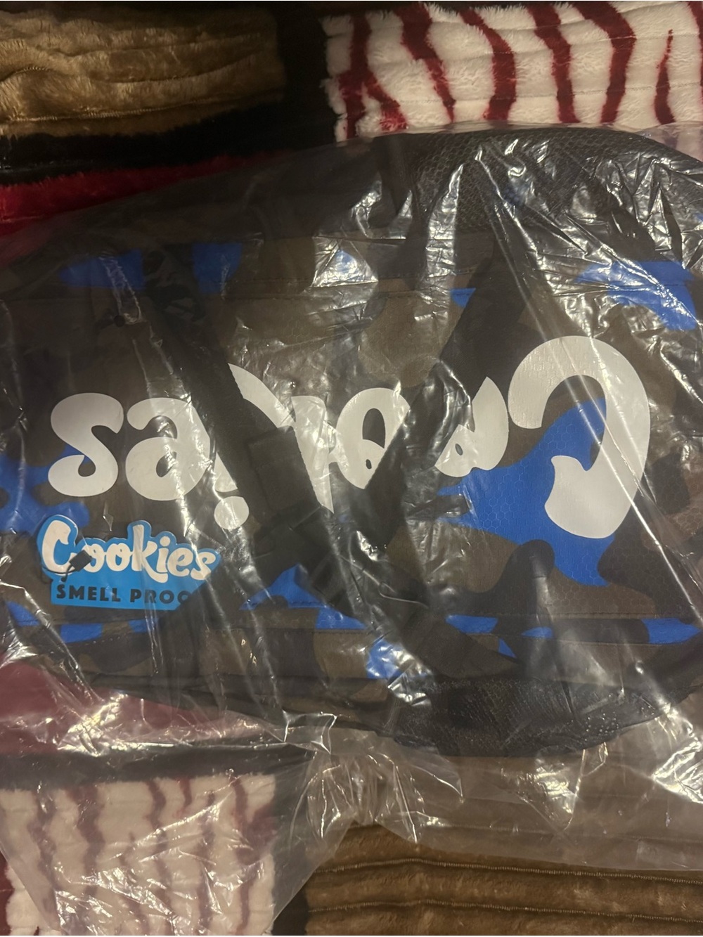 Cookies Smell Proof bookbag- Black & Blue Camo